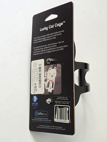 Lucky Black Cat Bicycle Water Bottle Cage - New - Portland Design Works - Picture 4 of 8