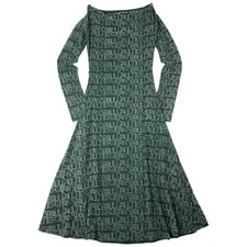 Vintage 2000s Jean Paul Gaultier Mesh Monogram Long Sleeve Dress Womens Size S