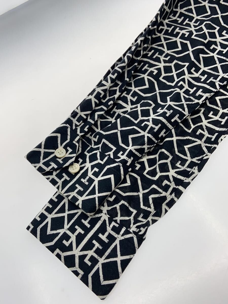 KAIKO Geometric Pattern Long-Sleeve Shirt, Size 3, Cotton, Navy, All-Over Print, image 5