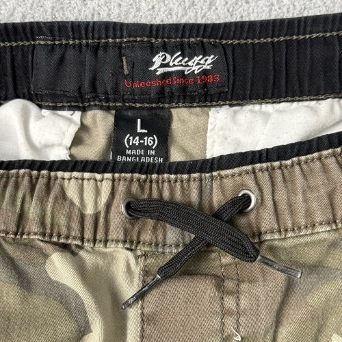 Plugg Camo Jeans Youth Size Large (30x27) Denim Elastic Waist Skater Baggy - Picture 9 of 11