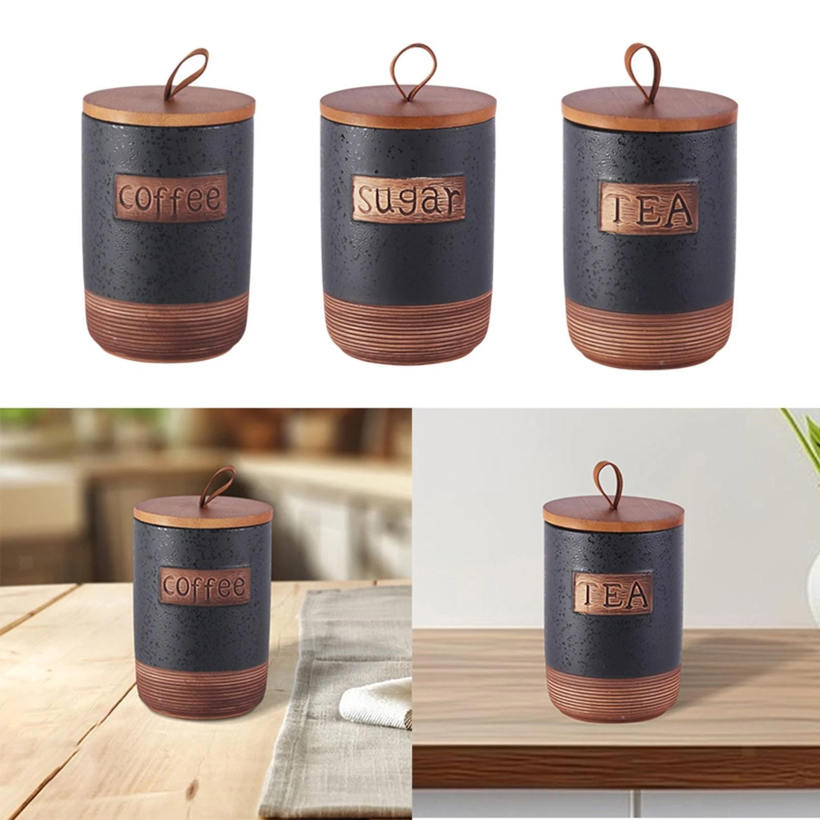 Ceramic Storage Container Storage Jar Kitchen Canister Decoration Airtight