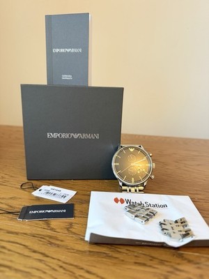Emporio Armani AR1648 Men s Chronograph Silver Stainless Steel Watch