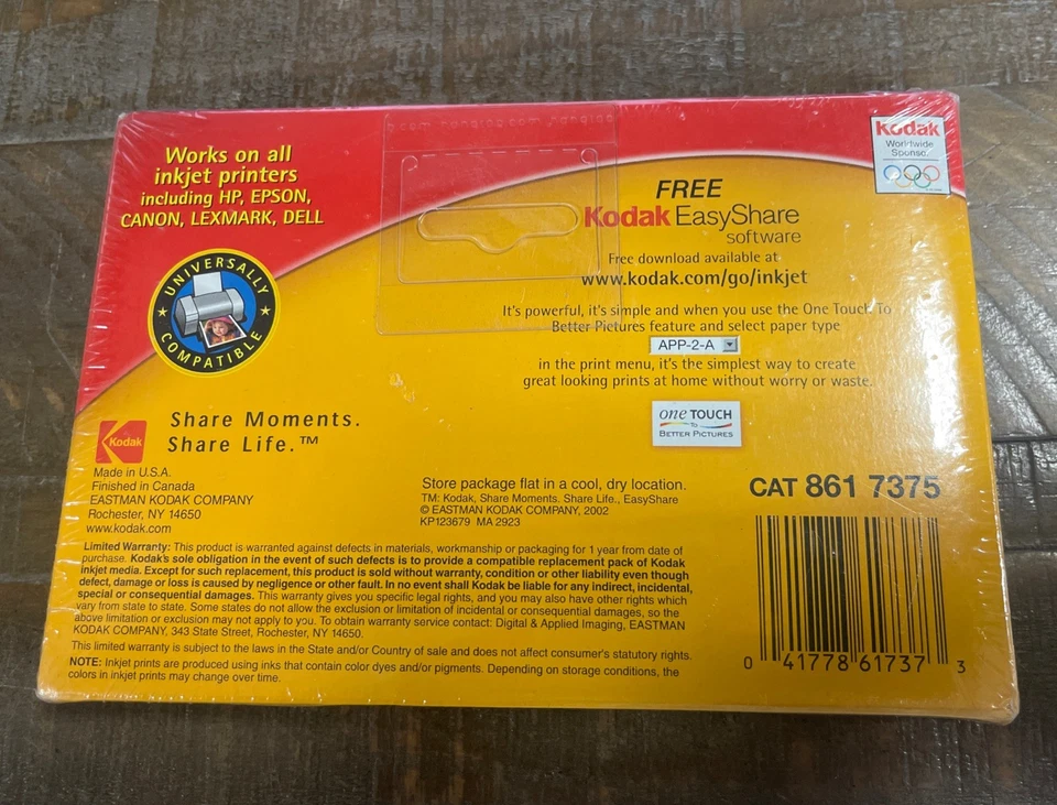 Kodak Anytime 4x6 Picture Photo Paper Soft Gloss 100 Sheets Inkjet Printers NEW - Image 2 of 2