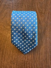 Zadi Andrew's Men's Silk Tie Geometric Pattern Made In Italy Blue