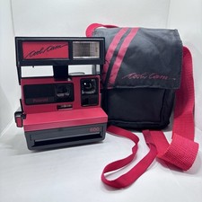 Vintage Polaroid Cool Cam Red Black Instant 600 Film Camera with Case