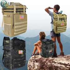 Tactical Backpack Cooler 40 Cans Insulated Leakproof Double Deck Lunch Bag Box