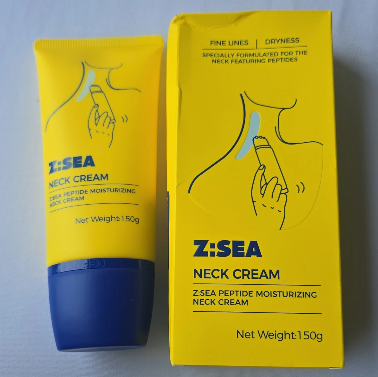 Z:SEA Peptide Moisturizing Neck Cream Peptides Collagen Hyaluronic Acid 150g
