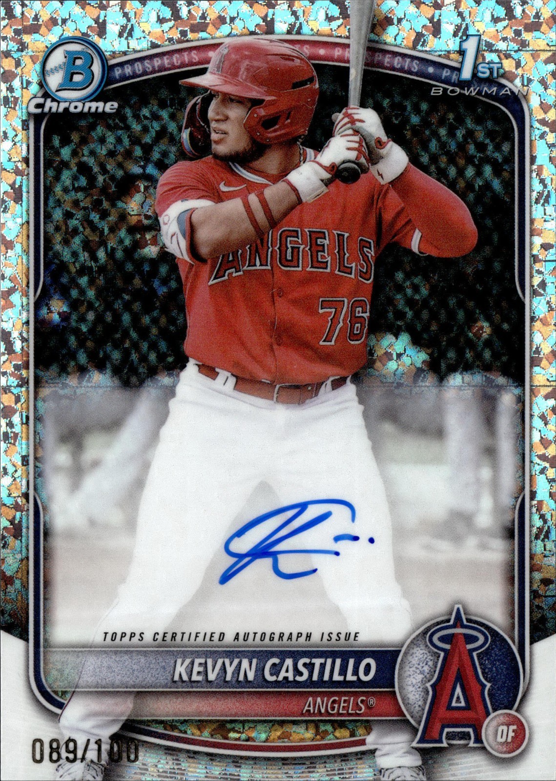 2025 Bowman Kevyn Castillo Chrome Auto Speckle Refractor 1st #/299
