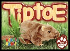 1999 Beanie Babies 2nd Edition Series 4 Tiptoe the Mouse  #147