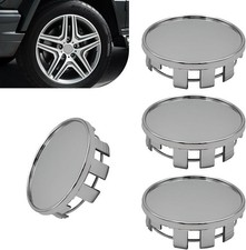 Car Wheel Hub Center Cap, Snap-in Tight Fit Wheel Center Hub Cap 4 PCS Silver