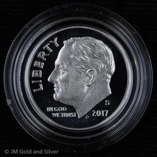 2017-S 10C 90% Silver Proof Roosevelt Dime w/ US Mint Capsule