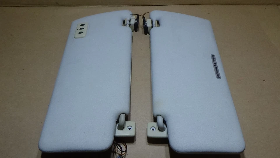 1996-2002 Mercedes Benz W210 E300 E320 Left Right Sunvisor Gray - Image 3 of 4