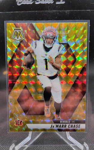 2025 Panini Mosaic - Ja'Marr Chase #11 Reactive Yellow Mosaic Prizm