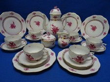 Herend Porzellan Apponyi Purpur Kaffee/Teeservice 6 Personen 1.Wahl