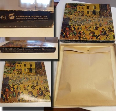 1969 Springbok Puzzle Selten Vintage 500 Teile Kinderspiele 1560 Bruegel Komplett