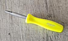 Snap-on Hi Viz Yellow Hard Handle Grip Reversible Blade Screwdriver Set Sddd41mb