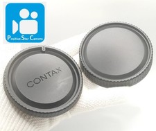   VIDEO    N MINT   Contax 645 MK-R Rear Lens Cap  MK-B Body Cap From JAPAN
