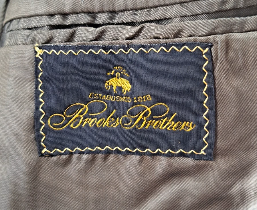 Chaqueta Blazer Brooks Brothers Pana Para Hombre 44s Marrón 561 Dos Botones Deporte EE. UU. Foto 3 de 4