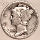 1928-P Mercury Dime - Very Good/Fine - 4302ED - FREE SHIPPING