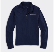 Vineyard Vines Boys' Performance Island Time Quarter-Zip Size 7 Nautical Navy