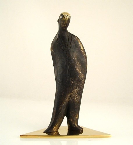 Carl AUBOCK Vienna Brass Sculpture " Architect SCHWANZER " Hagenauer Bronze era - Picture 2 of 7