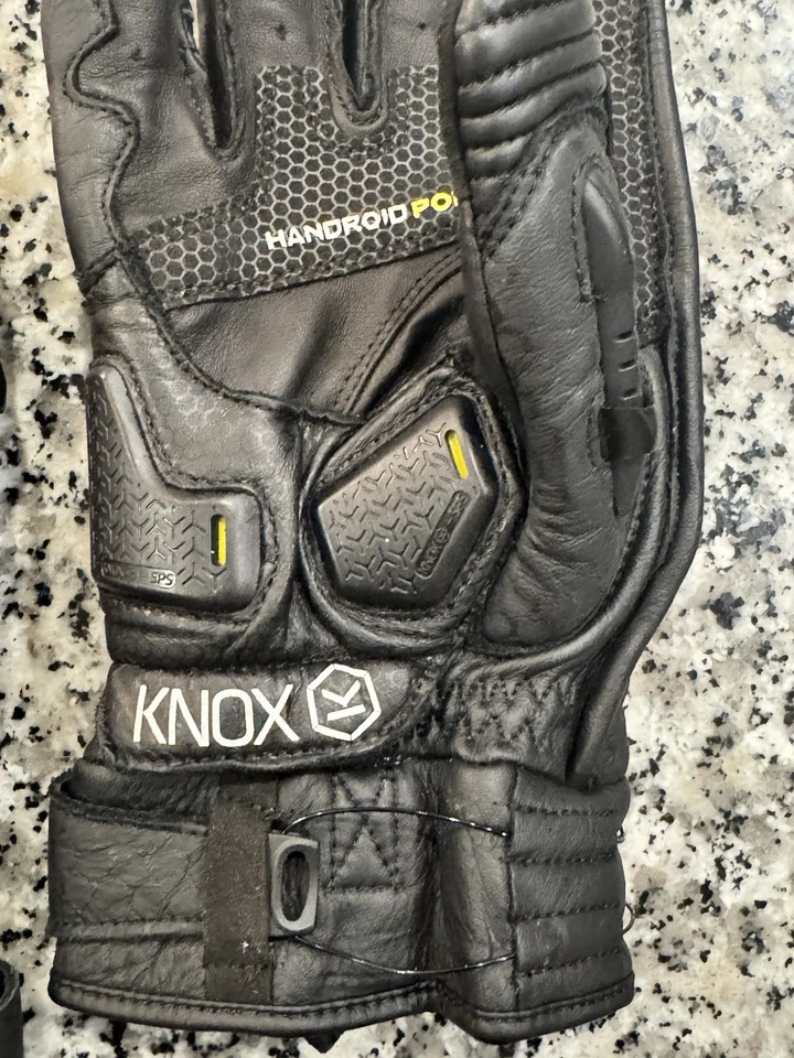 Guantes Knox Handroid Pod Mk5 Talla Grande Cuero Negro Foto 3 de 4