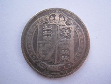 1890 Victoria silver Shilling NF polished