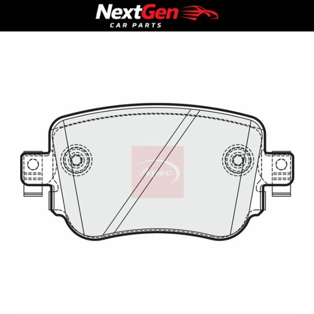 Rear Brake Pads Apec for Audi Q3 TFSi|TSi ACT 1.4 13-18