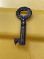 Antique Iron Hollow Barrel Cabinet Key Vintage Skeleton Key Victorian/Edwardian