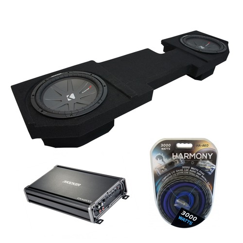 2002 - 2018 Dodge Ram Quad or Crew Kicker CompR CWR10 Dual 10" Sub Box CX1200.1