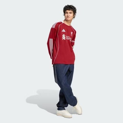 ウェア adidas liverpool Liverpool FC 25/26 Long Sleeve Home Jersey adidas Strawberry
