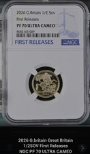 2026 Great Britain Half Sovereign Gold Proof NGC PF70 UC FR King Charles III