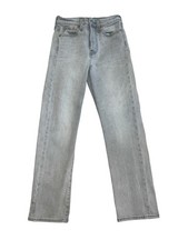 Levi  s Premium Women  s Wedgie Straight Mid Rise Button Fly Gray Jeans 25
