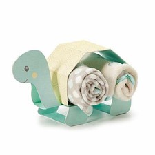 DEMDACO Turtle Bib and Burp Cloth Gift Set