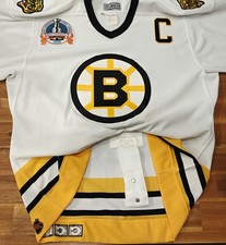 Authentic 1990 Ray Bourque NHL Boston Bruins CCM Hockey Jersey Blank White 44