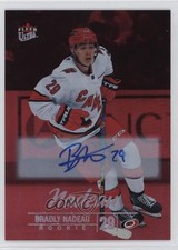 2024-25 Fleer Ultra Rookies Red Rainbow Foil 7/50 Bradly Nadeau #241 Auto 1dd3