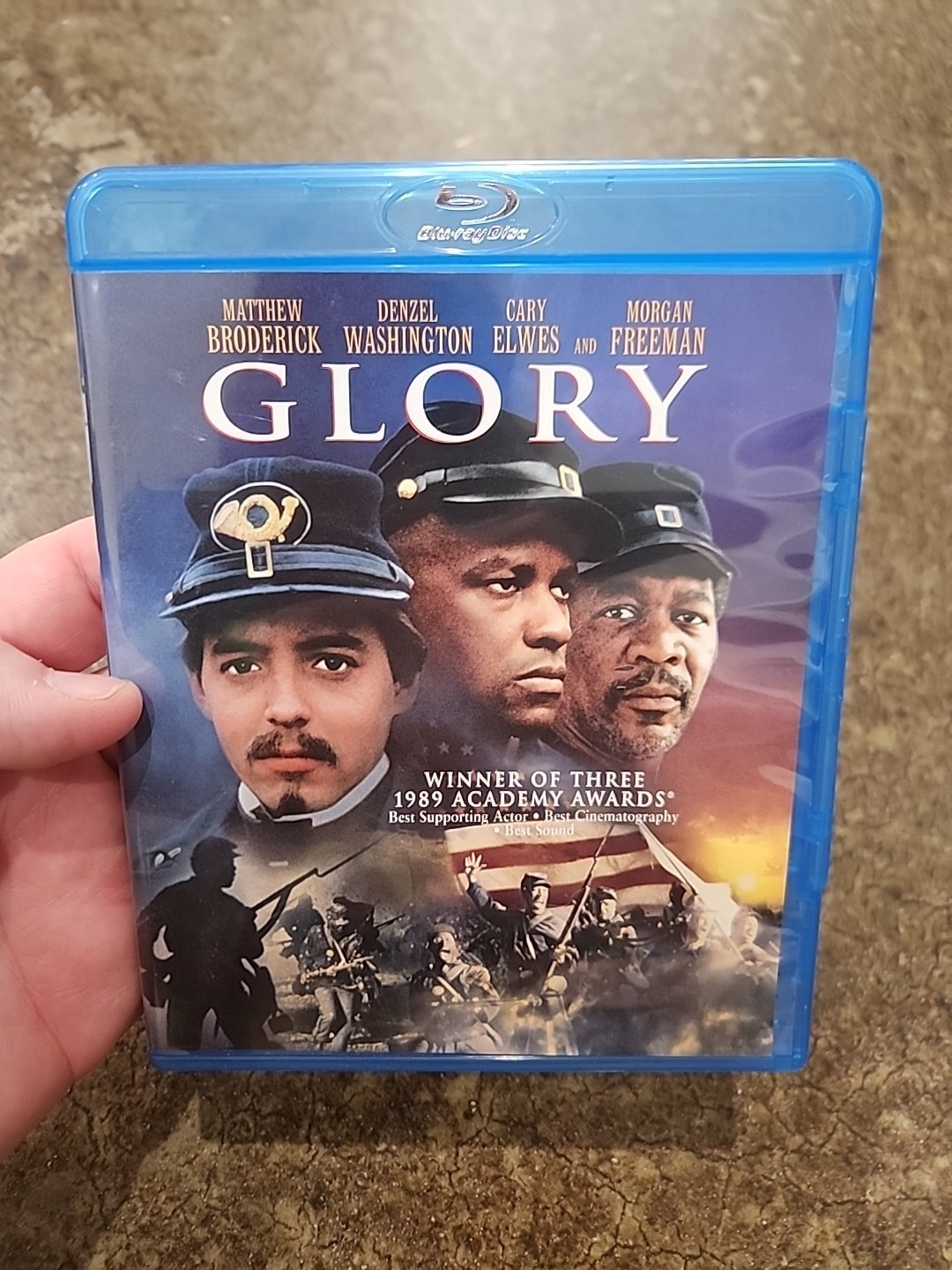 Glory (Blu-ray, 1989) Works Matthew Broderick Denzel Washington Morgan Freeman