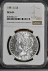 1881 S Morgan Silver Dollar NGC MS-64