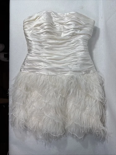 David's Bridal DB Studio Strapless Ruffle Skirt Wedding Or Reception Dress Sz 14