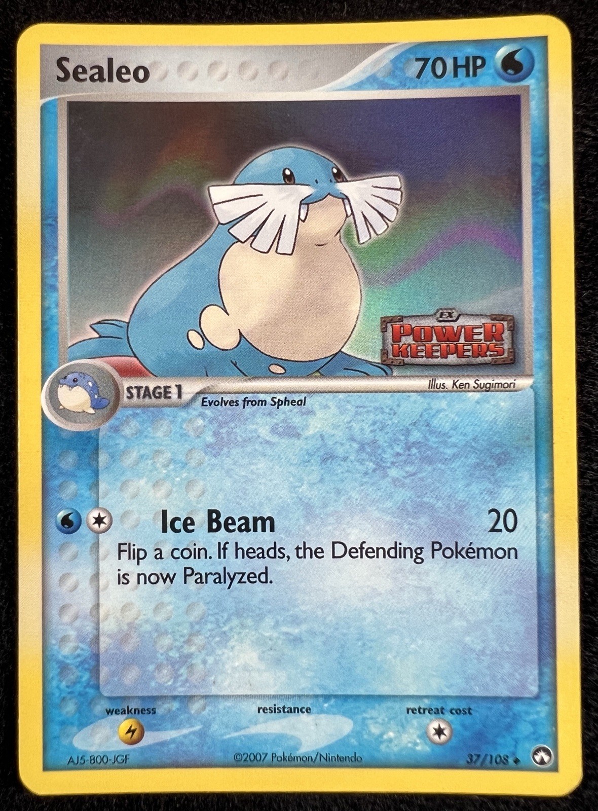 Sealeo 37/108 Ex Power keepers Reverse Holo Stamped Pokemon Card - LP