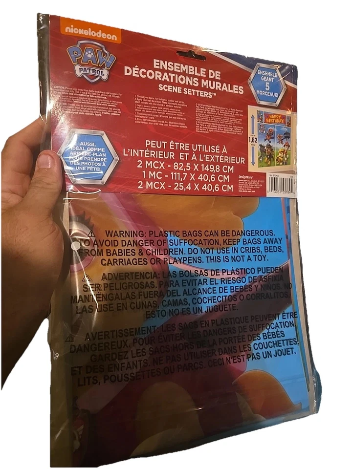 Paw Patrol Scene Setter Wall Decorating Kit Birthday Party New In Package Props - Image 2 of 4