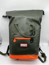 Hunter Target Roll-Top Backpack Cooler -Olive  Green/Orange Rubber