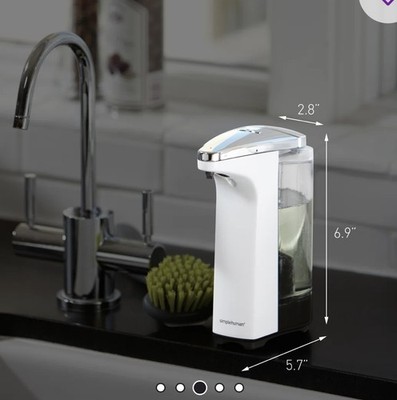 simplehuman Touch Free Automatic Soap /sanitizer Dispenser 8oz white / black