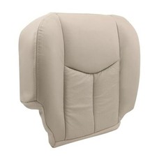 Front Driver Side Bottom Perforated Microfiber Leather Seat Cover Light Tan