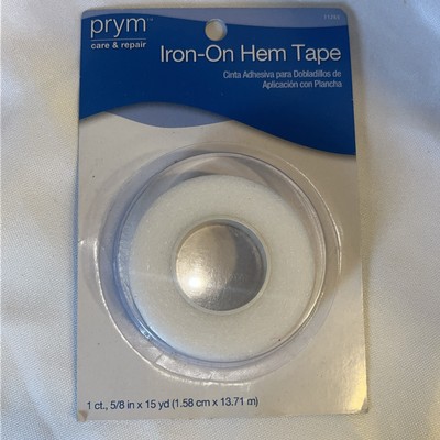 Prym Consumer USA Iron 15 YD Hem Tape White Iron On 5/8   NO Sew Repair