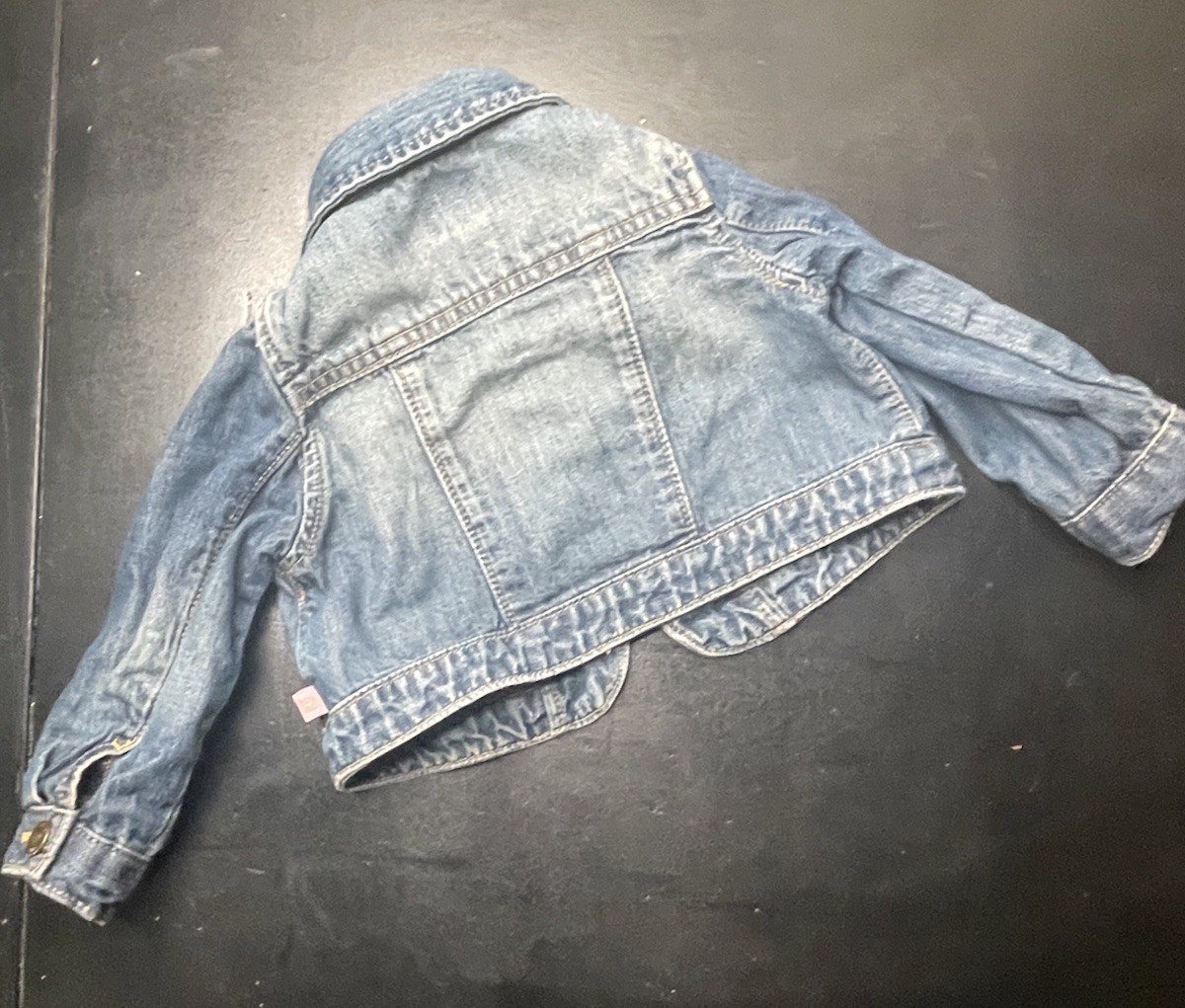 GIRLS BABY GAP BLUE DENIM SNAP  JEAN JACKET SIZE 12-18 Months