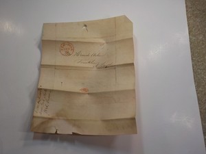 Stampless Letter 1846 Herrick Aiken Franklin New Hampshire Postal Ephemera