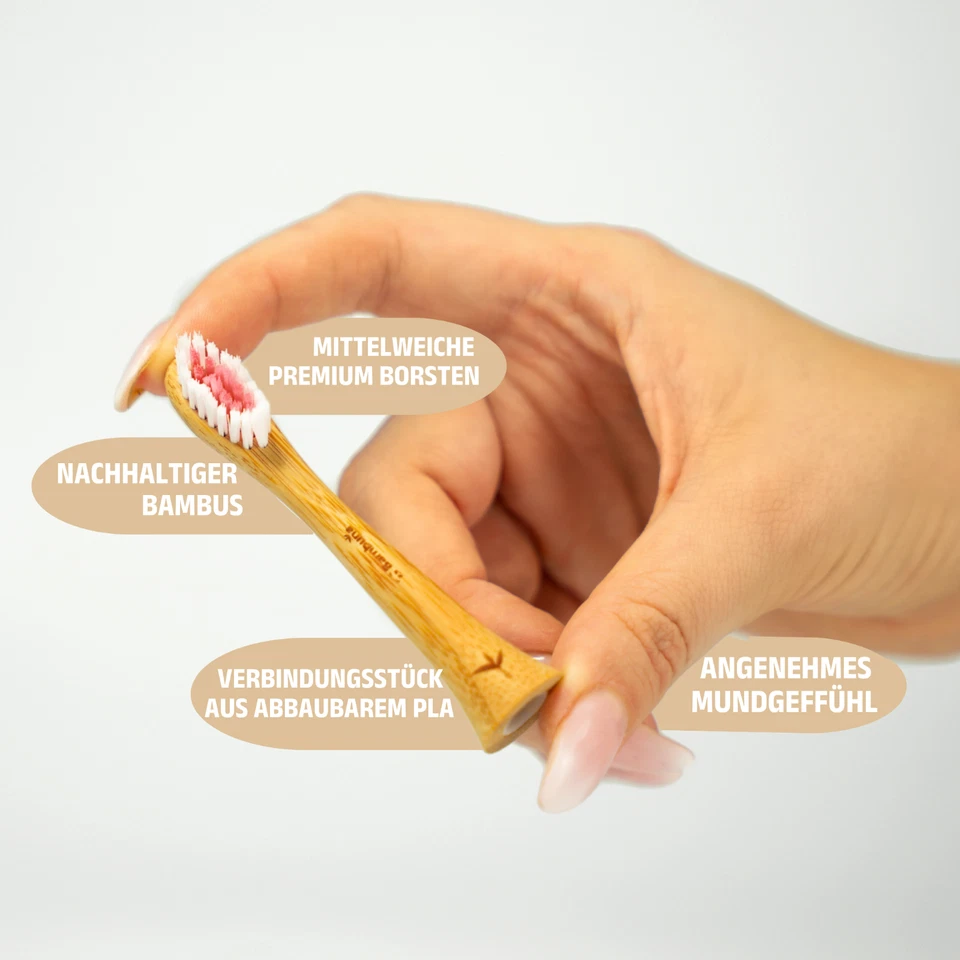 BAMBUNA Replacement Bamboo Brushes for Philips Sonicare Sonic Toothbrush | Set of 6 - Image 4 of 4