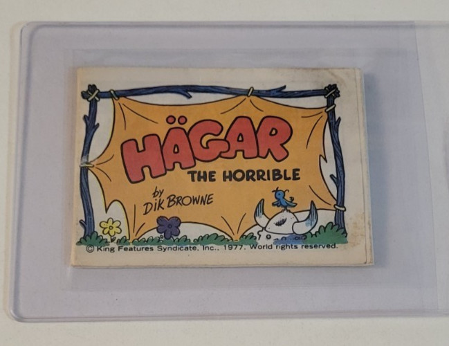 1977 HAGAR THE HORRIBLE Rare 3 FEET LONG Mini FOLD OUT COMIC BOOK Nice NO RIPS