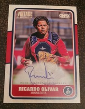 2025 Onyx Vintage Ricardo Olivar - BLUE AUTO #VARIOL Minnesota Twins